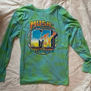 Vintage 90s/Y2K MTV Long Sleeve Tie Dye Tee